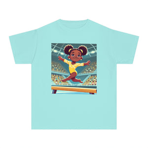 Youth - Incredible Girls Gymnastics T-Shirt (African American / Black Girl)