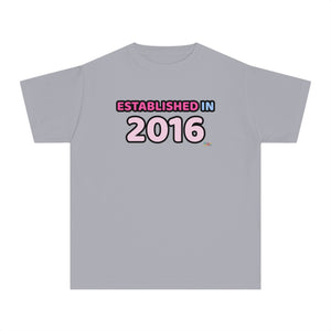 Back to School "Established in 2016" Age, Birthday, Grade, Girls T-shirt