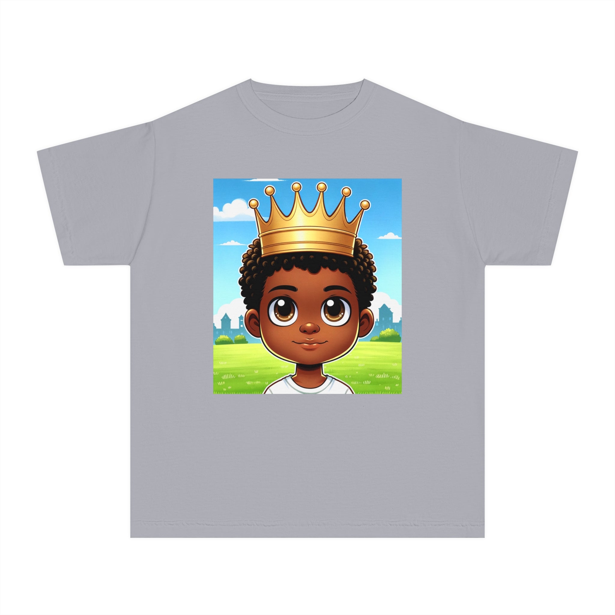 Youth - Young King Midweight T-Shirt (African American / Black Boy)