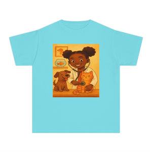 African American Veterinarian T-Shirt for Girls (Black Girl Veterinarian)