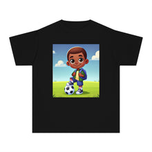 Youth - Soccer Student Athlete Midweight Tee (African American / Black Boy)