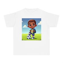 Youth - Soccer Student Athlete Midweight Tee (African American / Black Boy)