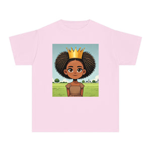 Youth - Young Princess Midweight T-Shirt (African American / Black Girl)