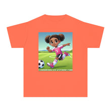 Youth - Soccer Love Midweight T-Shirt (African American / Black Girl)