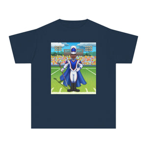 Youth - HBCU Drum Major T-Shirt (Blue, White and Red)