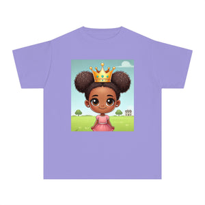 Youth - Young Amazing Queen Midweight T-Shirt (African American / Black Girl)