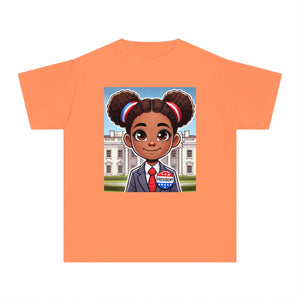 Youth - Future President Midweight Tee (African American / Black Girl)