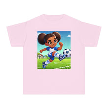 Youth Soccer Powerhouse Midweight Tee (African American / Black Girl)