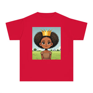 Youth - Young Princess Midweight T-Shirt (African American / Black Girl)