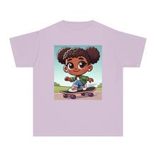 Youth - Skateboarding Queen Midweight Tee (African American / Black Girl)