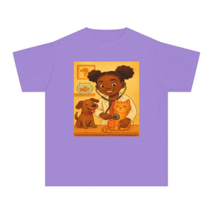 African American Veterinarian T-Shirt for Girls (Black Girl Veterinarian)