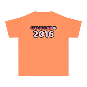 Back to School "Established in 2016" Age, Birthday, Grade, Girls T-shirt