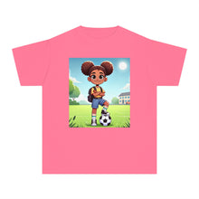 Youth - Soccer Student Athlete Midweight T-Shirt (African American / Black Girl)