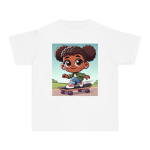 Youth - Skateboarding Queen Midweight Tee (African American / Black Girl)