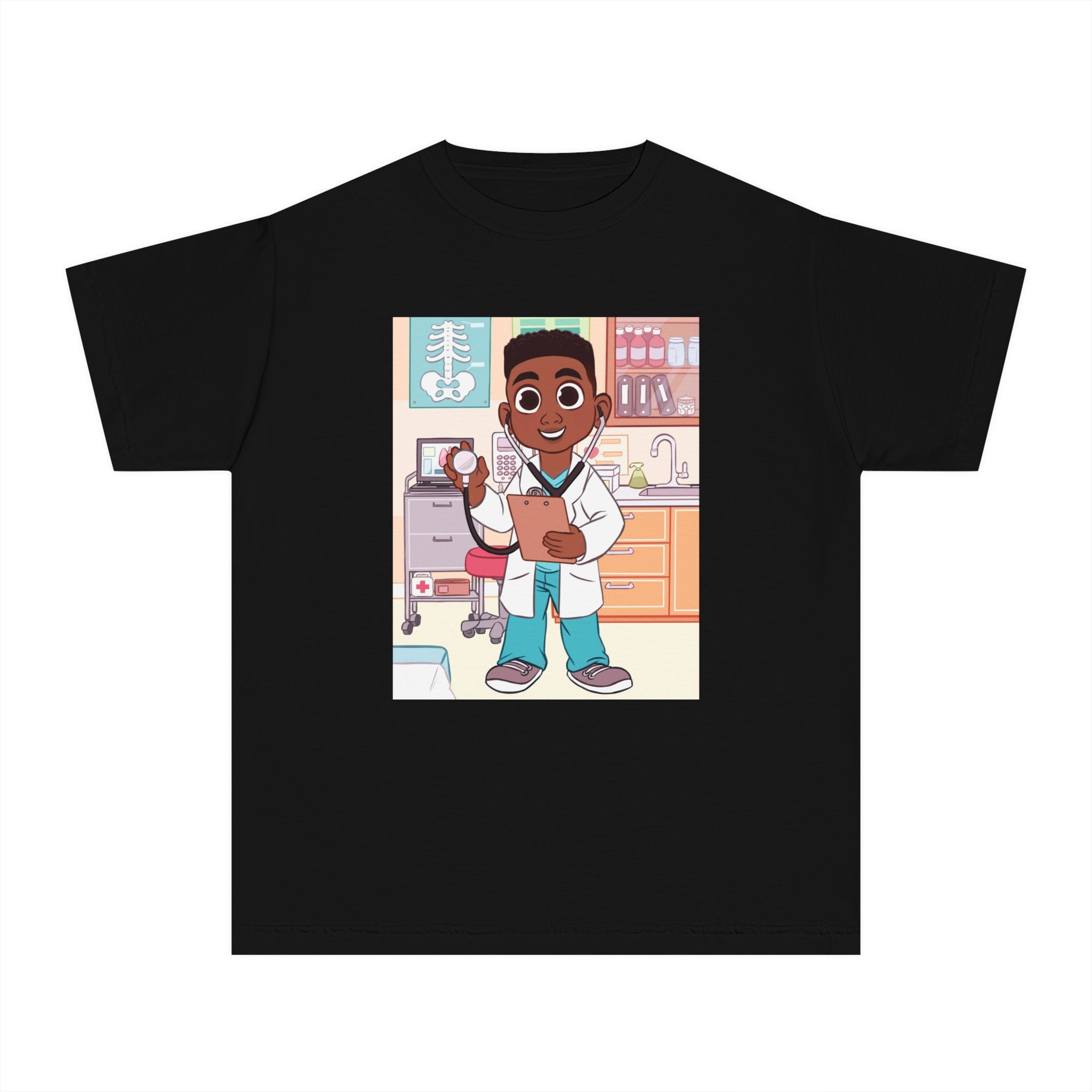 African American Doctor T-Shirt for Boys (African American Boy / Black Boy)
