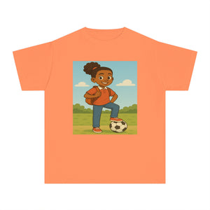 Back to School Soccer Student Athlete T-Shirt (African American / Black Girl)