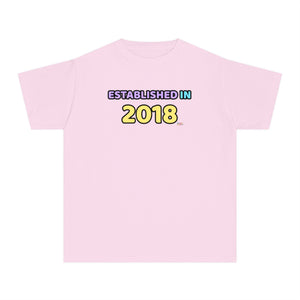 Back to School "Established in 2018" Age, Birthday, Grade, Girls T-shirt