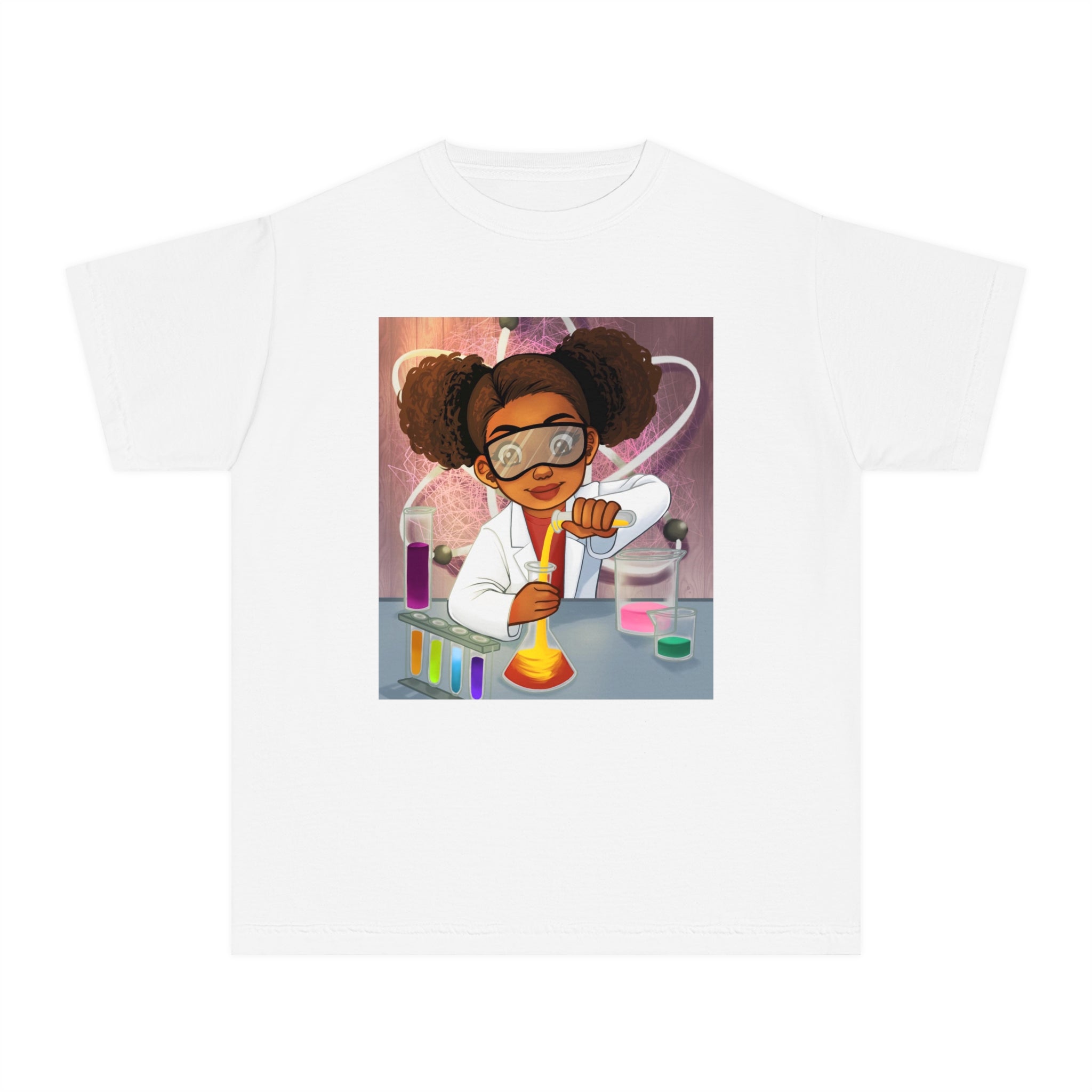 Youth - Future Scientist Midweight T-Shirt (African American / Black Girl)