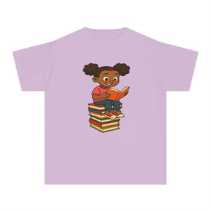 Reading Book Stack T-Shirt for Girls