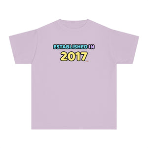 Back to School "Established in 2017" Age, Birthday, Grade, Girls T-shirt