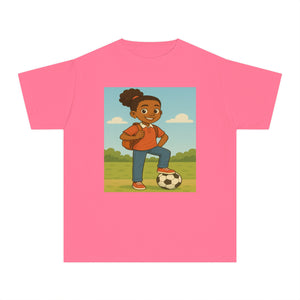 Back to School Soccer Student Athlete T-Shirt (African American / Black Girl)