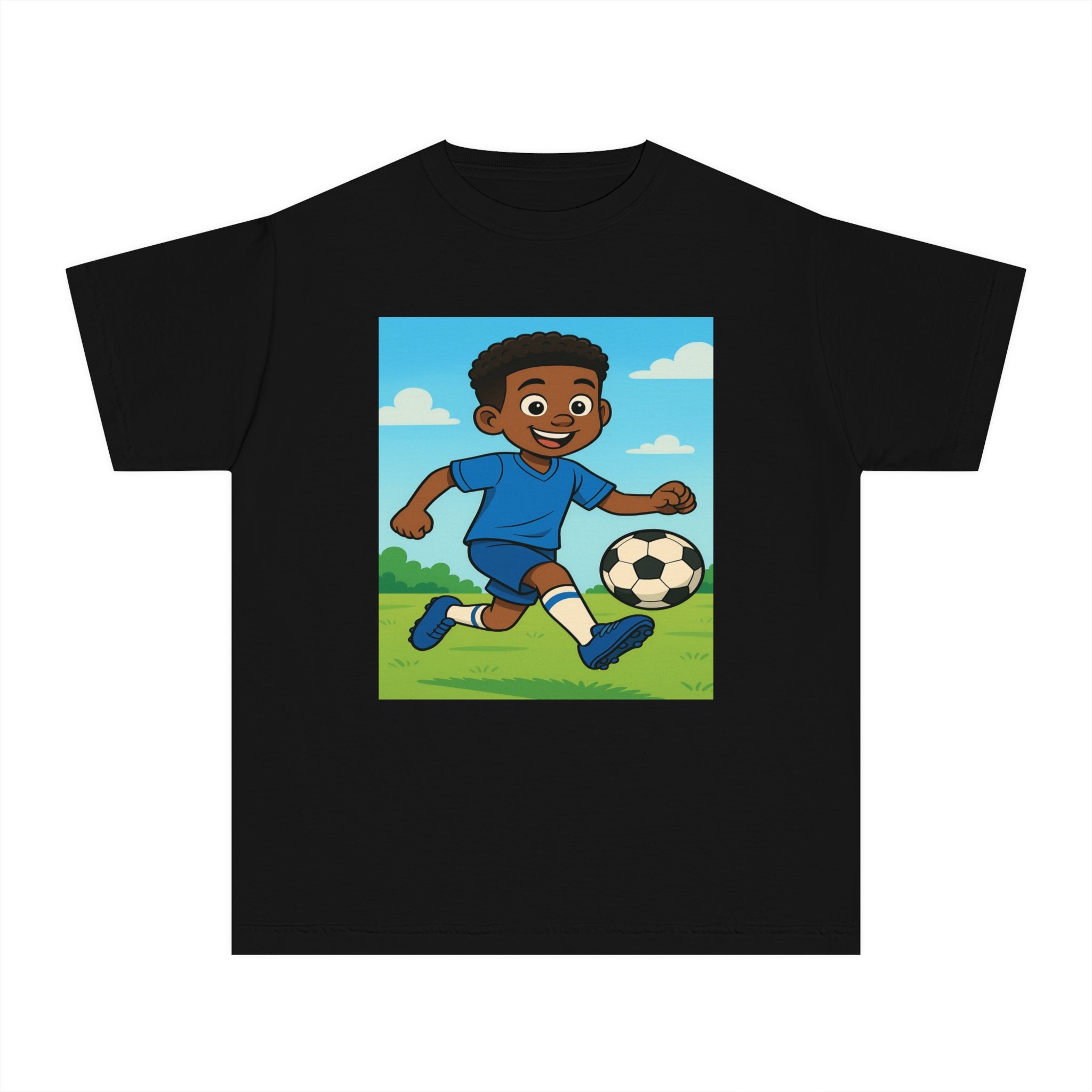 Amazing Boys Soccer T-Shirt (African American Boy / Black Boy)