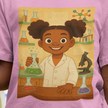 African American Girl Scientist T-Shirt (Black Girl Scientist)