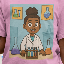 African American Girl Scientist T-Shirt (Black Girl Scientist)