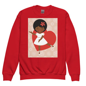 Black Girl Ballerina Sweatshirt / African American Girl Ballerina Sweatshirt