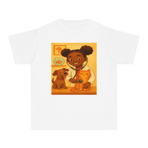 African American Veterinarian T-Shirt for Girls (Black Girl Veterinarian)