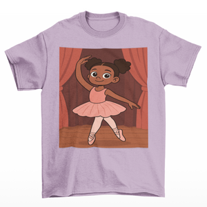 Amazing Girls Ballerina T-Shirt (African American / Black Girl)