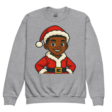 Black Boy Santa Culture Sweatshirt – Christmas Sweatshirt for African American Boys