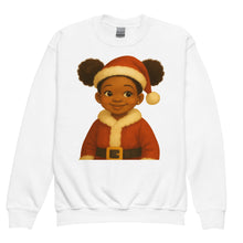 Product mockupBlack Girl Santa Sweatshirt – Holiday Sweatshirt for African American Girls