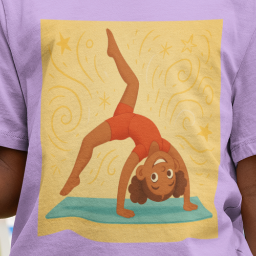 Brilliant Girls Gymnastics T-Shirt (African American / Black Girl)