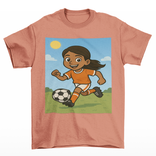 Confident GIrls Soccer Tshirt (Hispanic Girls Soccer TShirt)