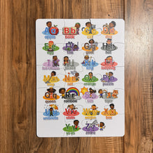15-piece diversity-themed alphabet puzzle for kids ages 3–6 featuring colorful ABC letters and child-friendly artwork. Educational jigsaw puzzle designed to support letter recognition, early literacy, preschool learning, and kindergarten readiness."