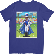 Youth - HBCU Drum Major T-Shirt (Blue, White and Red)