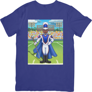Youth - HBCU Drum Major T-Shirt (Blue, White and Red)