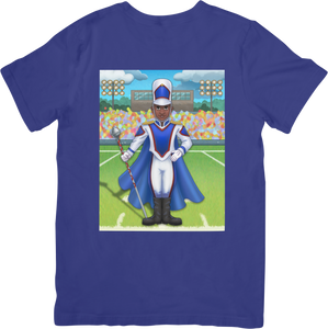 Youth - HBCU Drum Major T-Shirt (Blue, White and Red)