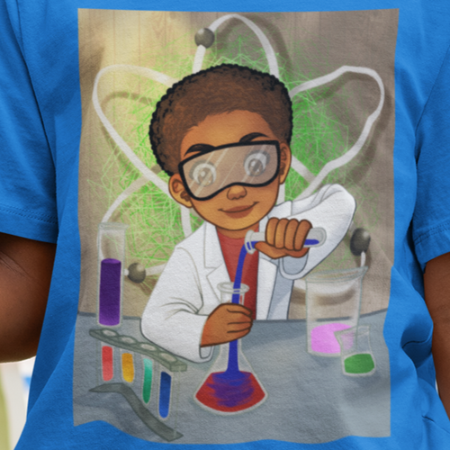 Future Scientist T-Shirt for Boys (African American Boy / Black Boy)