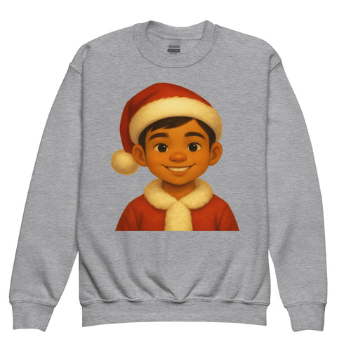Hispanic Boy Santa Sweatshirt – Holiday Sweatshirt for Latino Boys