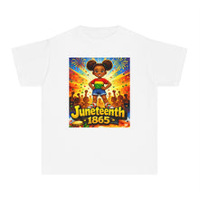 Juneteenth fireworks t shirt for girls featuring 1865 design, Black history shirt for kids celebrating freedom and African American pride