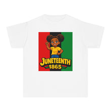 Juneteenth t shirt for girls featuring Powerful Juneteenth design with 1865 text, Black history shirt for kids, African American pride tee