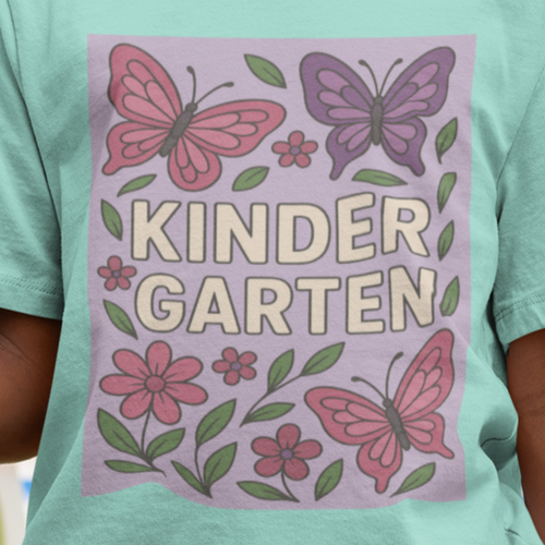 Kindergarten Back-to-School Butterfly T-Shirt