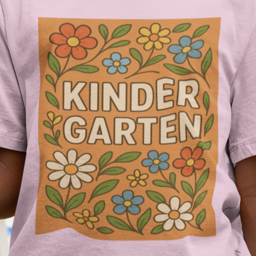 Kindergarten Back to Schoo Flower T-Shirt