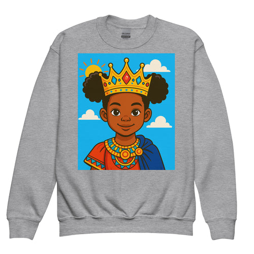 Little Girl Queen Sweatshirt – Afro-Futuristic Apparel for Kid