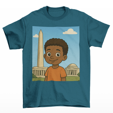 Washington DC Kids T-Shirt (African American / Black Boy)