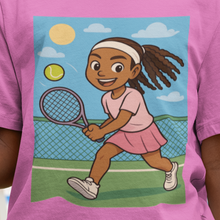 Young Tennis Player Girls T-Shirt