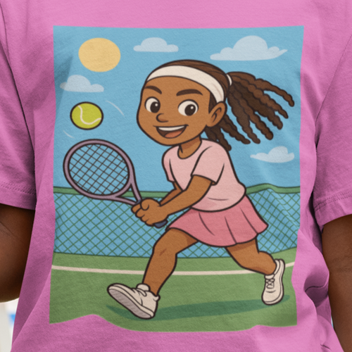 Young Tennis Player Girls T-Shirt