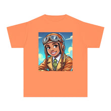 Black History T-Shirt featuring Bessie Coleman, the first African American woman pilot. Perfect Black History Month Shirt for Kids, Black History Month gifts, and kids’ Black history shirts.